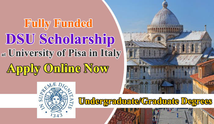 DSU Scholarship 2024 At The University Of Pisa In Italy Full Funded